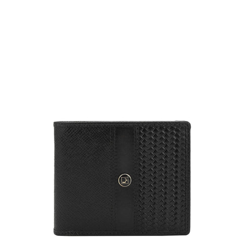 Black Bifold Leather Mens Wallet