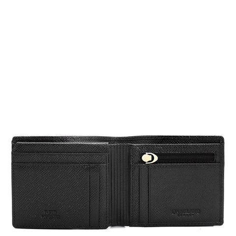 Franzy Croco Leather Mens Wallet - Black