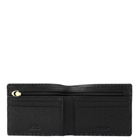 Black Bifold Leather Mens Wallet