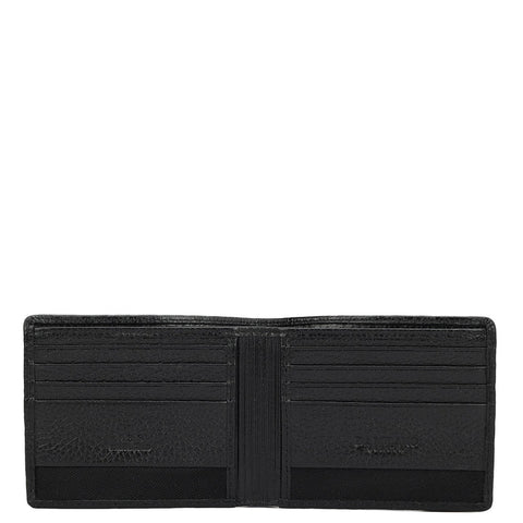 Monogram Leather Mens Wallet - Black