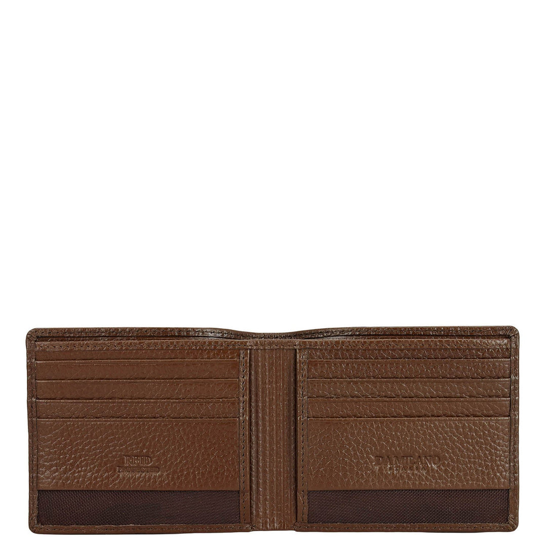 Mocha Bifold Leather Mens Wallet