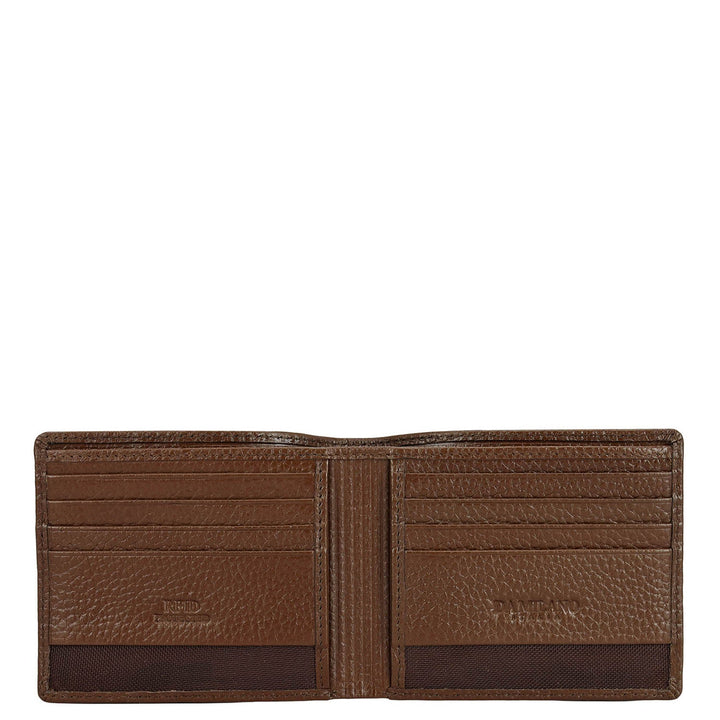 Mocha Bifold Leather Mens Wallet