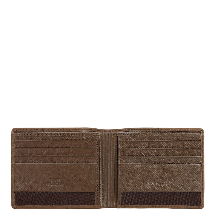 Mocha Bifold Leather Mens Wallet