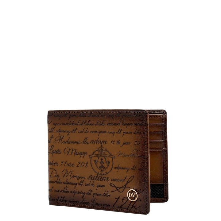 Cognac Bifold Leather Mens Wallet