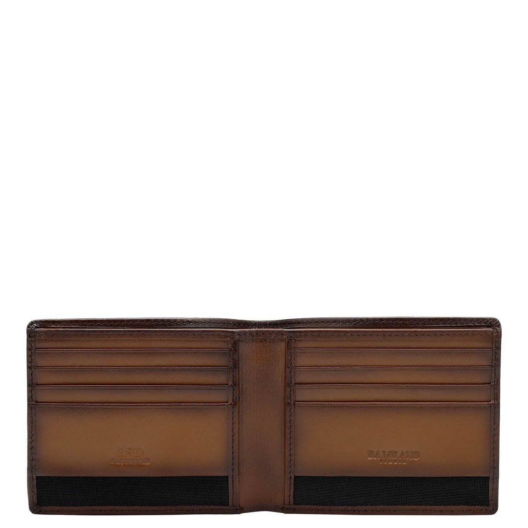 Cognac Bifold Leather Mens Wallet