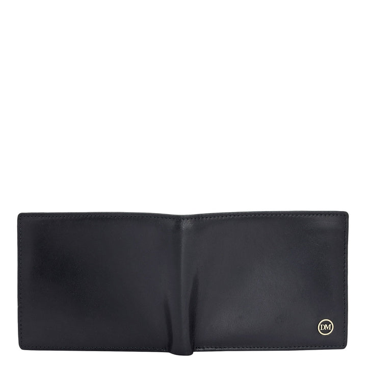 Black Bifold Leather Mens Wallet