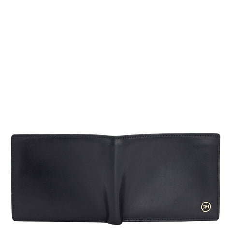Black Bifold Leather Mens Wallet