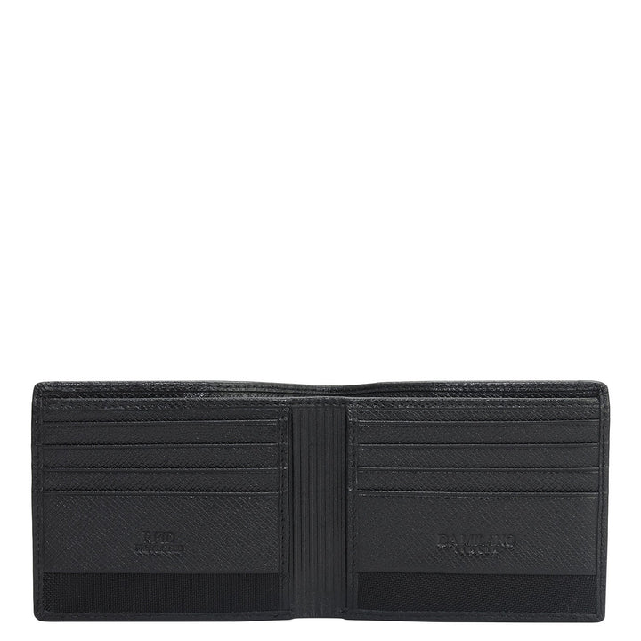 Black Bifold Leather Mens Wallet