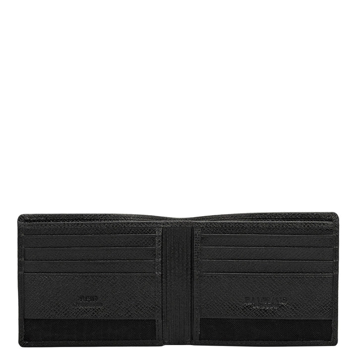 Black Bifold Leather Mens Wallet