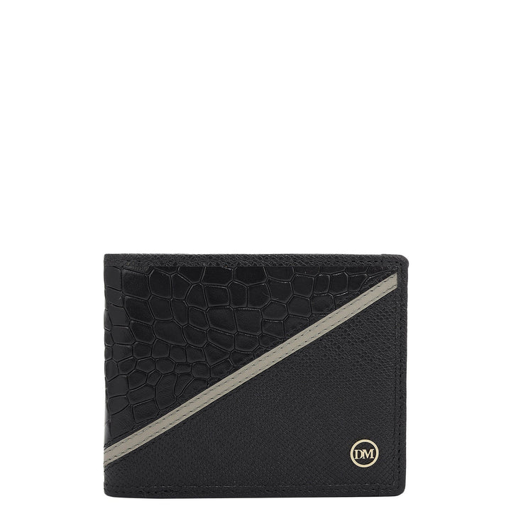Black Bifold Leather Mens Wallet