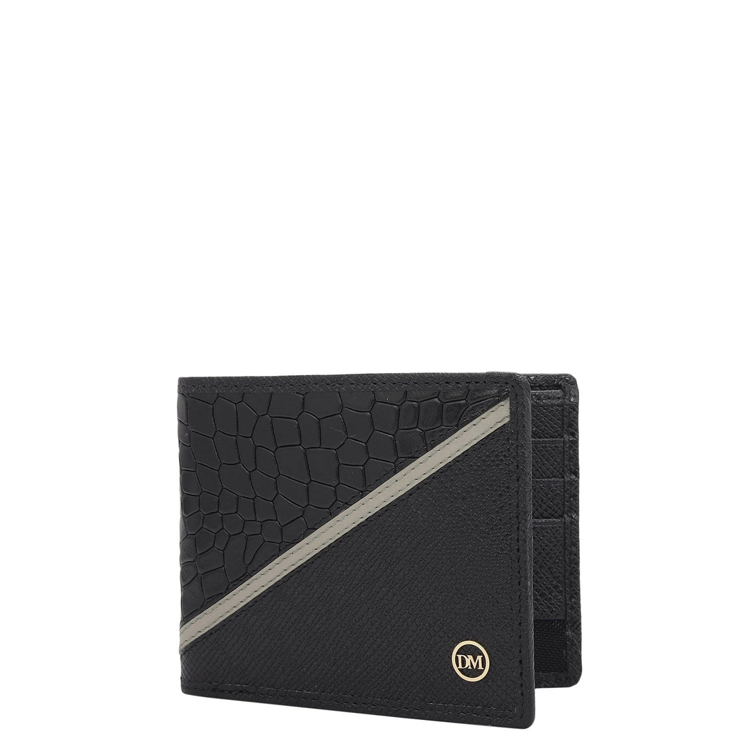 Black Bifold Leather Mens Wallet