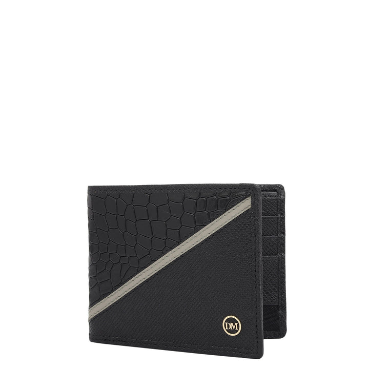 Black Bifold Leather Mens Wallet