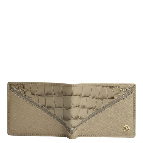 Stone Grey Bifold Leather Mens Wallet