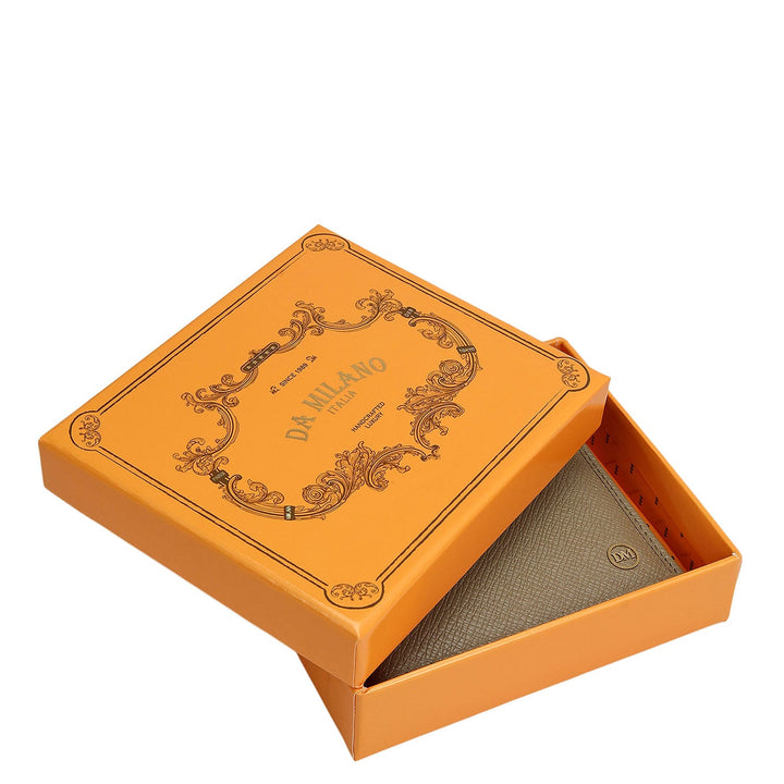 Stone Grey Bifold Leather Mens Wallet