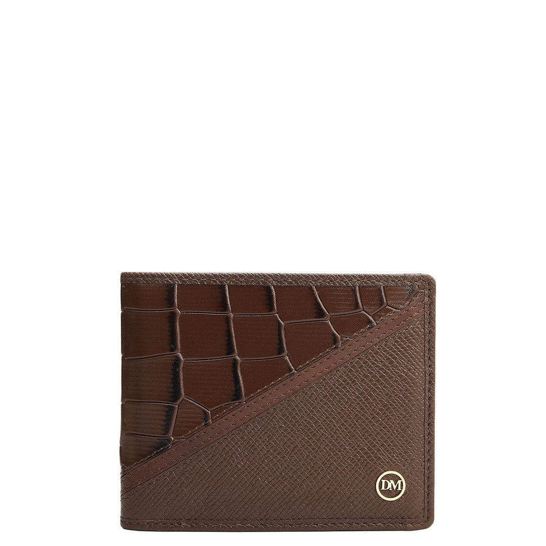 Walnut Bifold Leather Mens Wallet