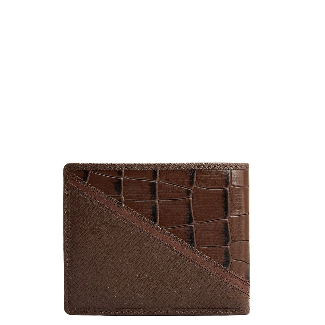 Walnut Bifold Leather Mens Wallet