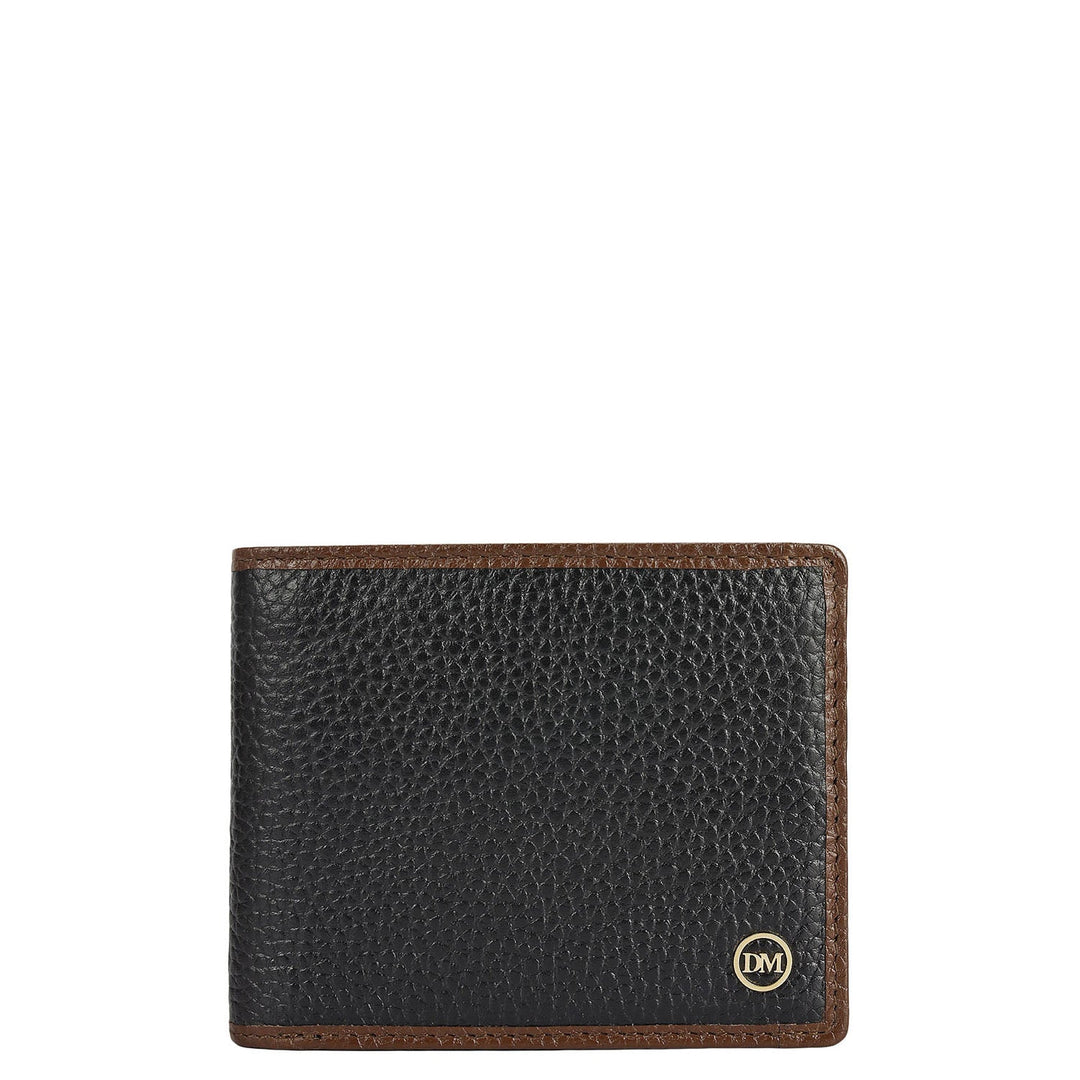 Black Bifold Leather Mens Wallet