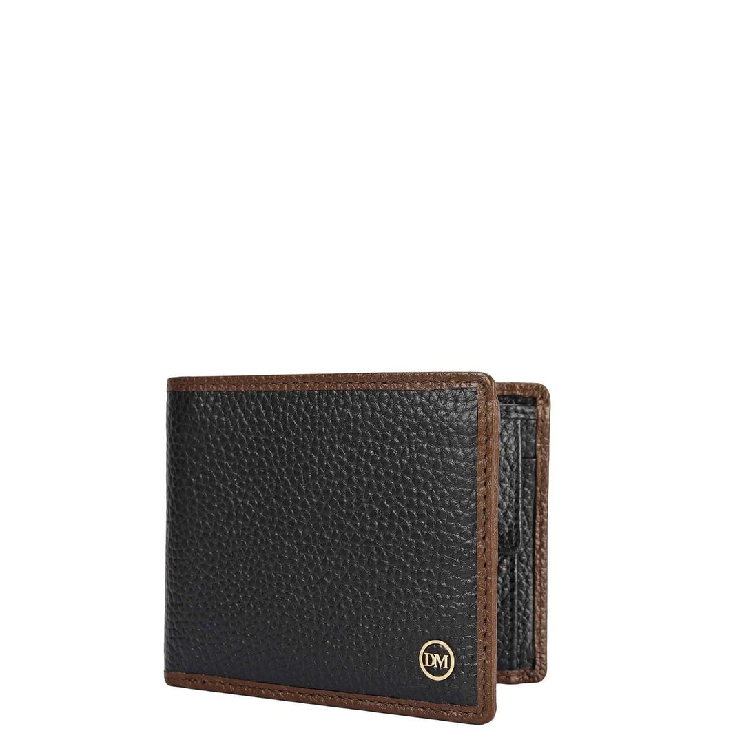 Black Bifold Leather Mens Wallet