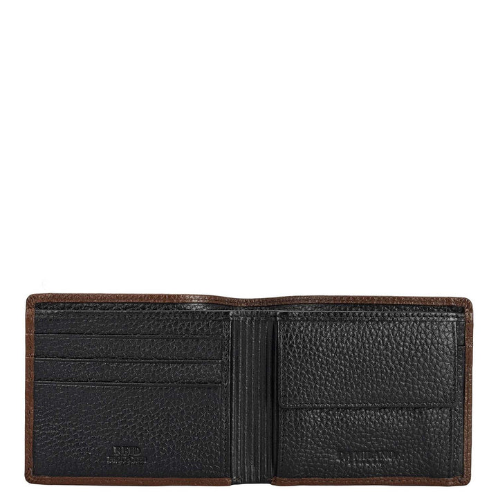 Black Bifold Leather Mens Wallet