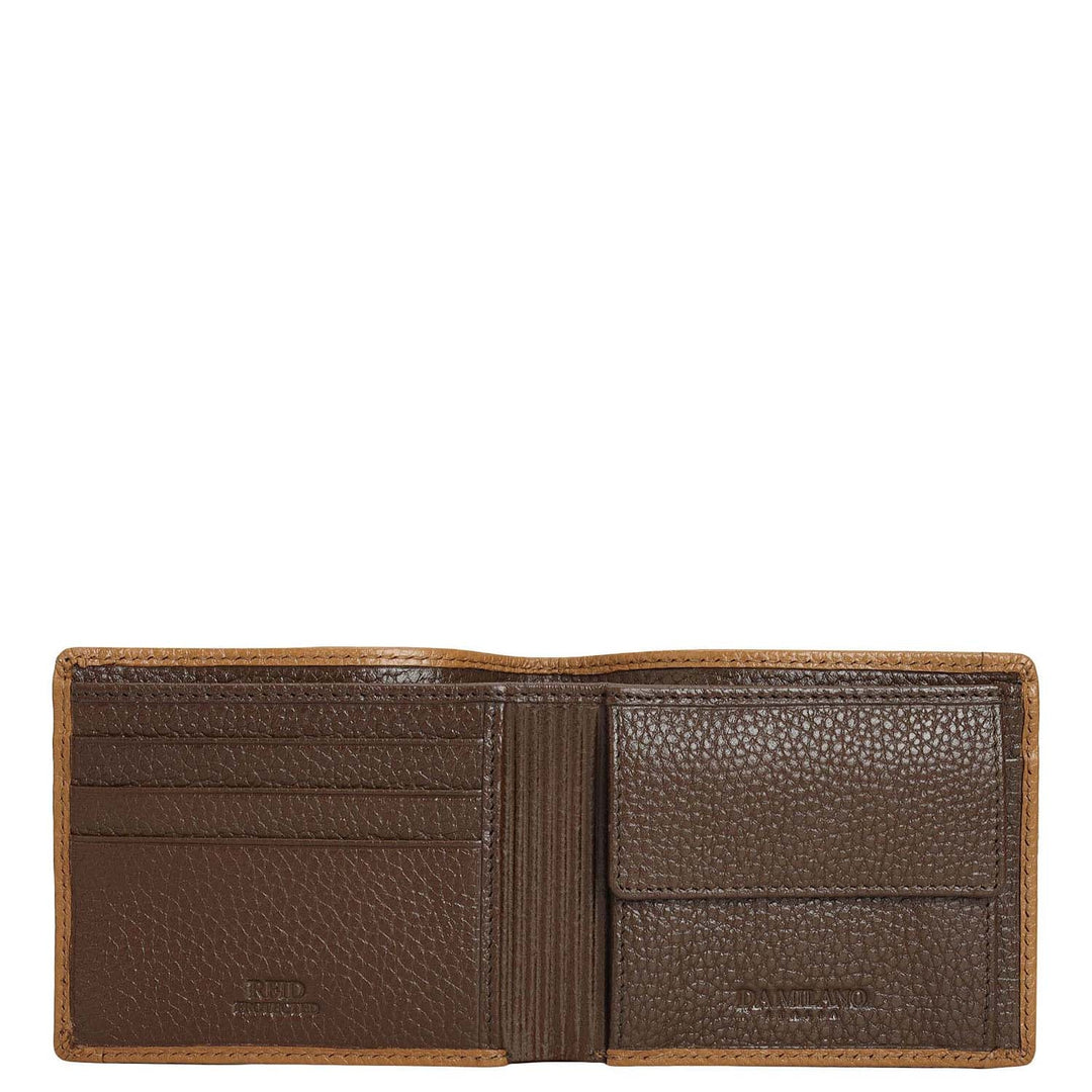 Mocha Bifold Leather Mens Wallet
