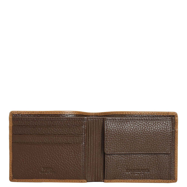 Mocha Bifold Leather Mens Wallet