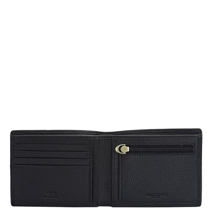 Black Bifold Leather Mens Wallet