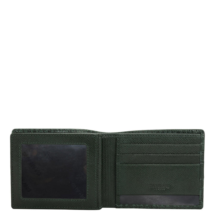 Petrol Green Bifold Leather Mens Wallet