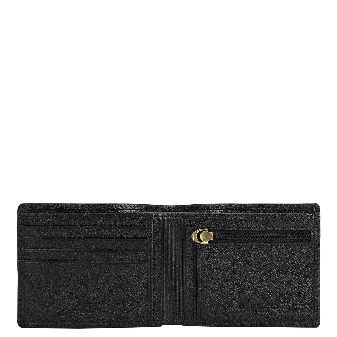 Black Bifold Leather Mens Wallet
