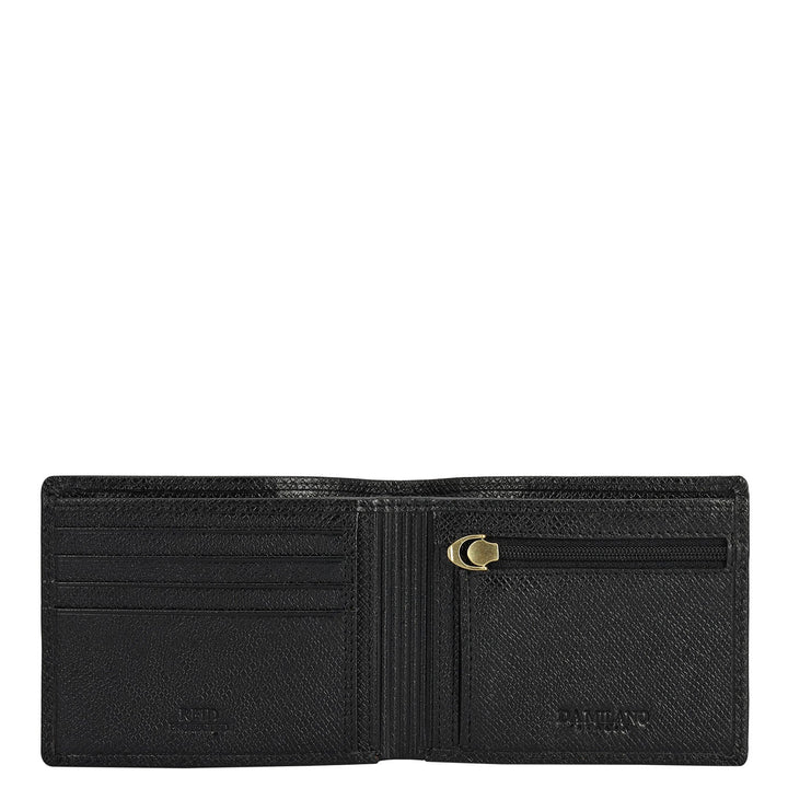 Black Bifold Leather Mens Wallet