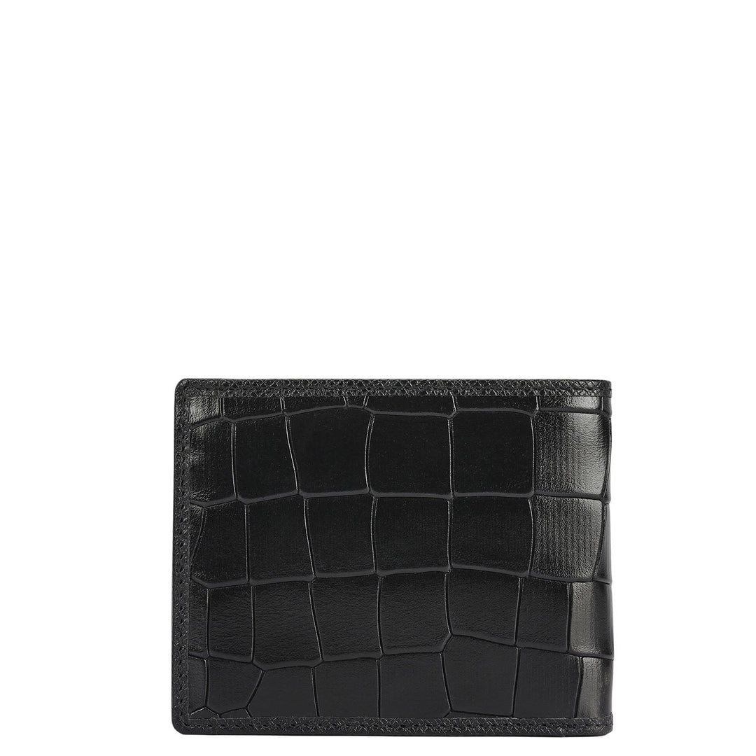 Black Bifold Leather Mens Wallet