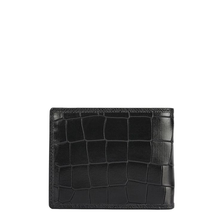 Black Bifold Leather Mens Wallet