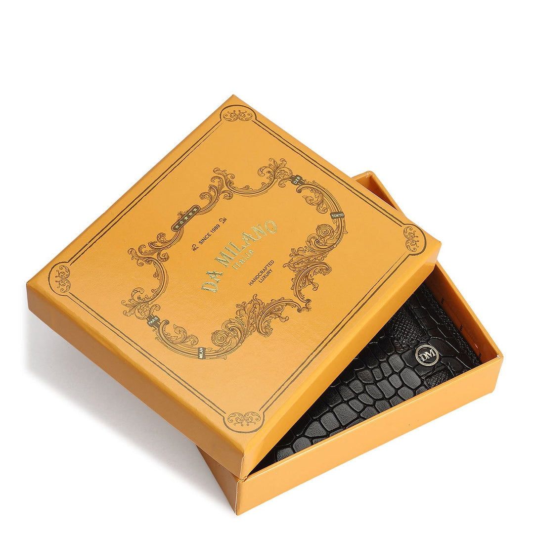Black Bifold Leather Mens Wallet