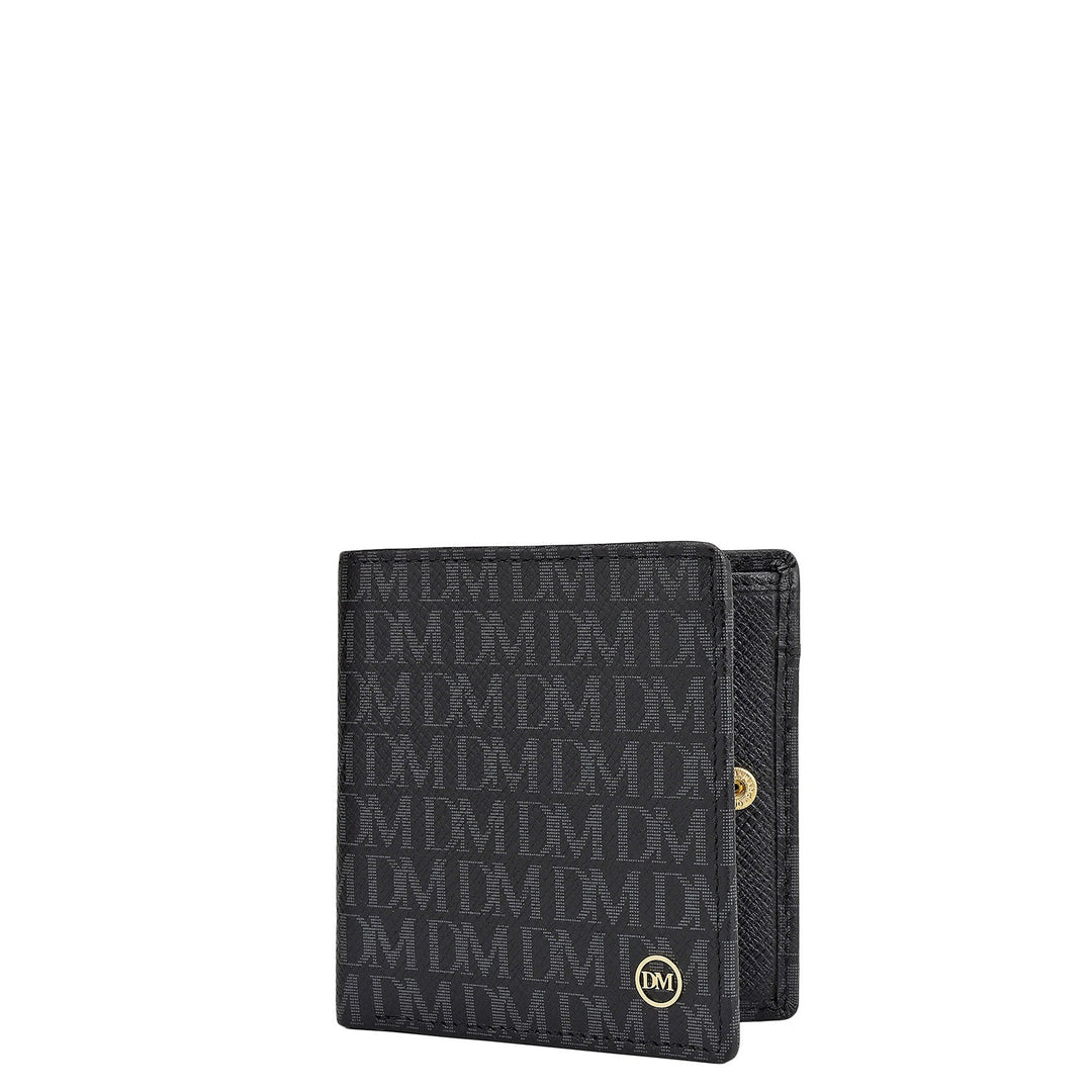 Black Bifold Leather Mens Wallet