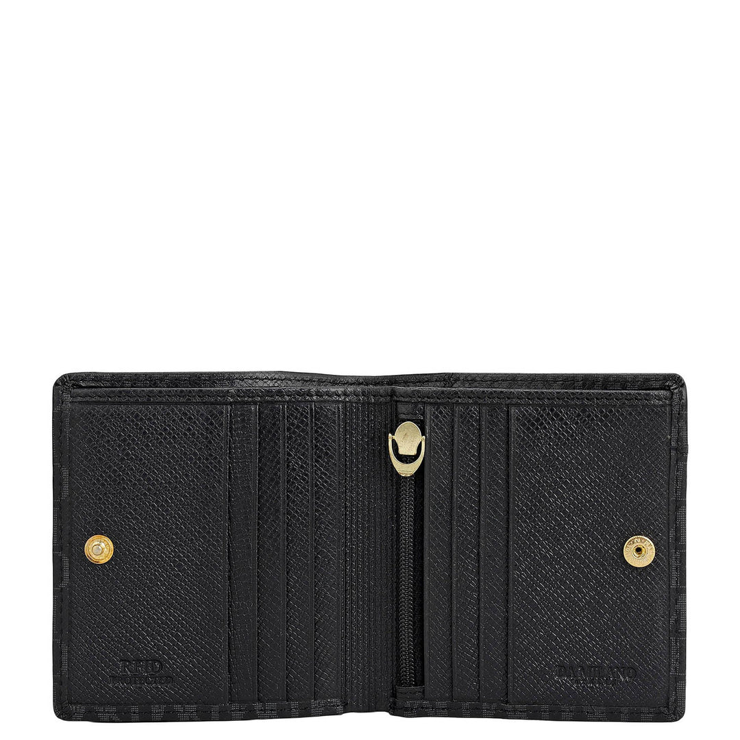 Black Bifold Leather Mens Wallet