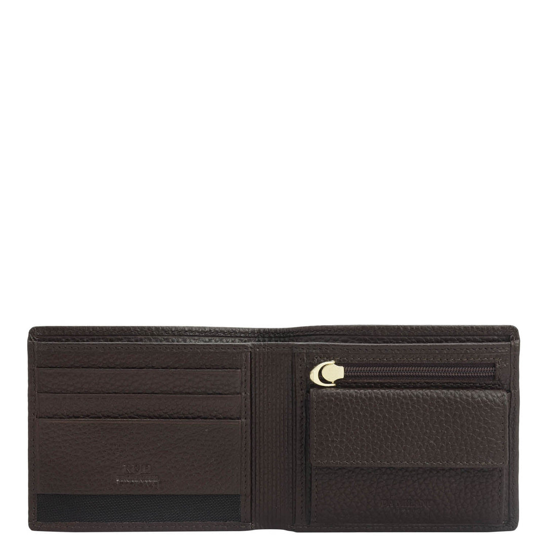 Chocolate Bifold Leather Mens Wallet
