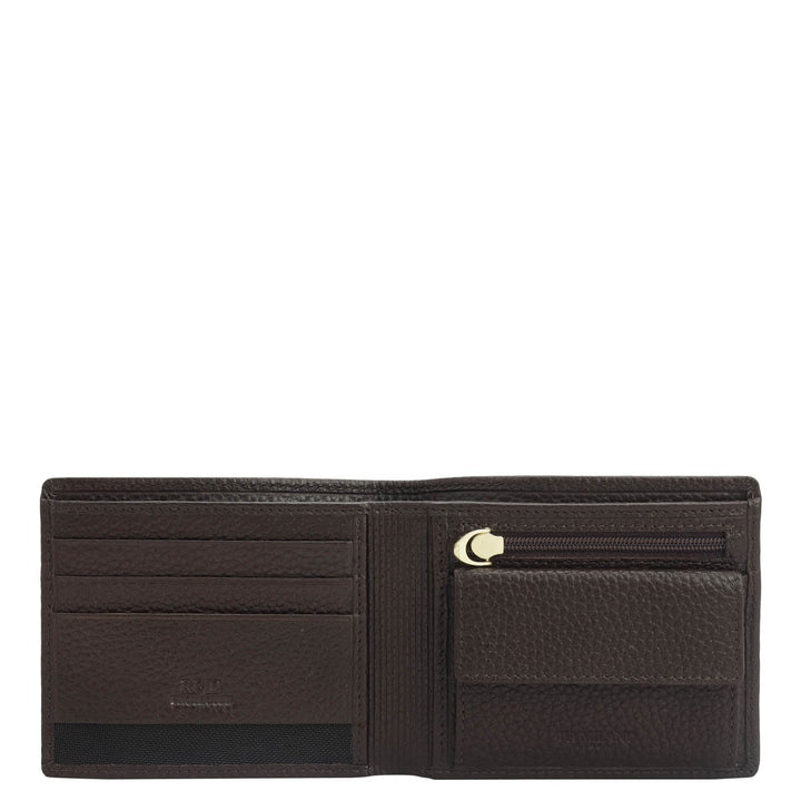 Chocolate Bifold Leather Mens Wallet