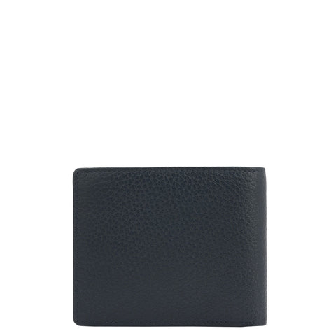 Navy Bifold Leather Mens Wallet