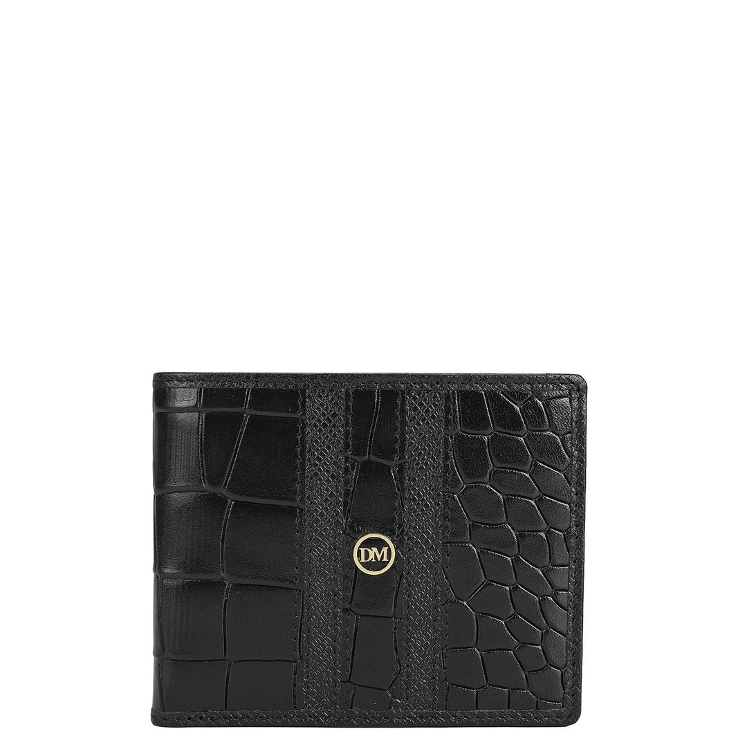 Black Bifold Leather Mens Wallet