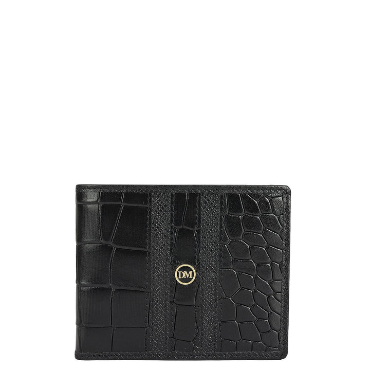Black Bifold Leather Mens Wallet