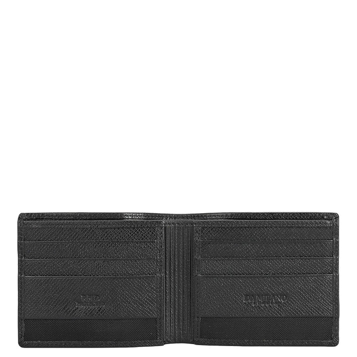 Black Bifold Leather Mens Wallet