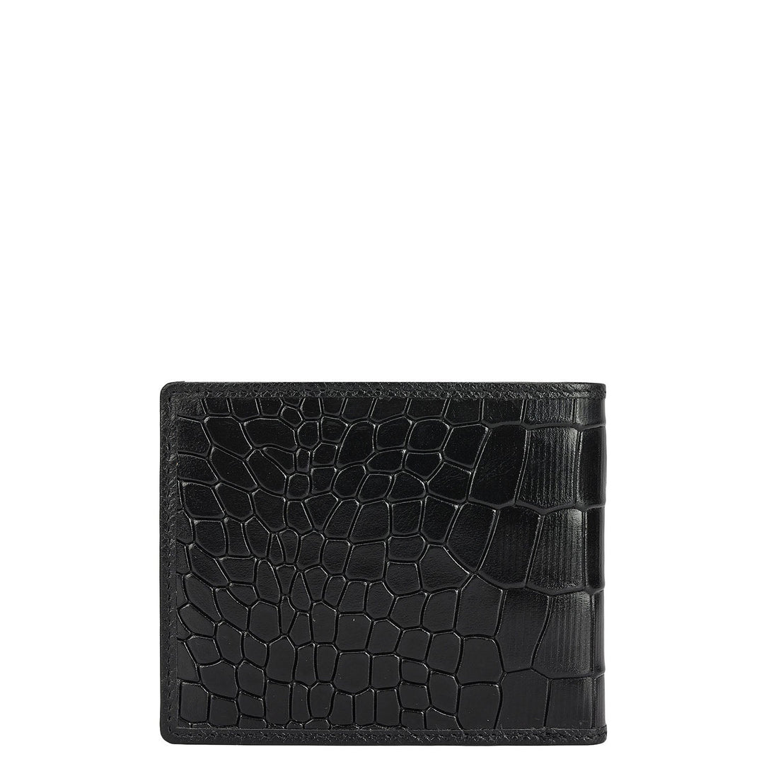Black Bifold Leather Mens Wallet