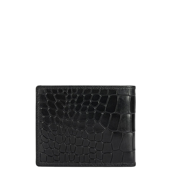 Black Bifold Leather Mens Wallet