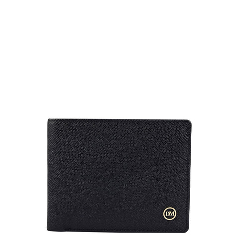 Black Bifold Leather Mens Wallet