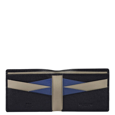 Black Bifold Leather Mens Wallet