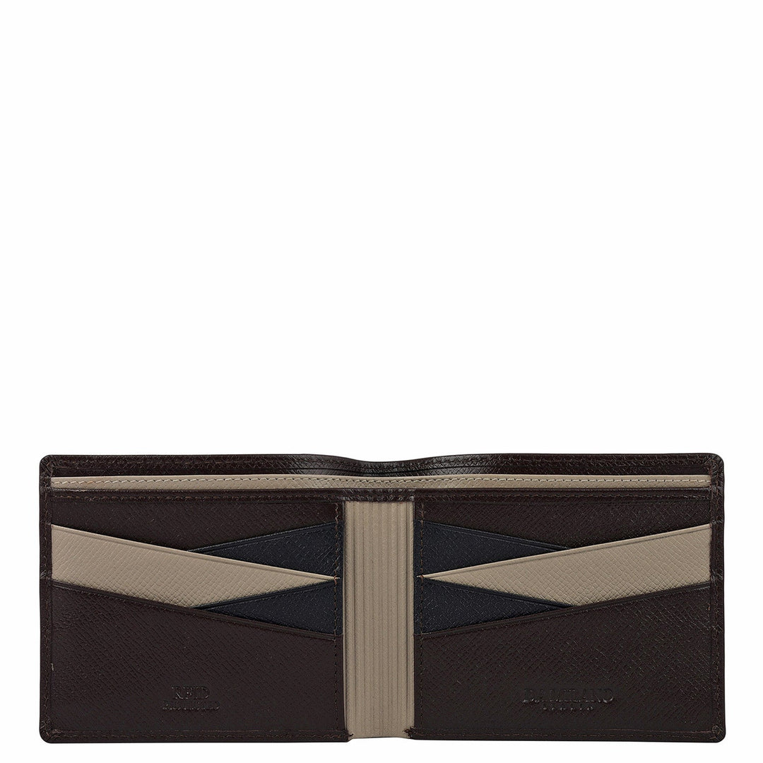 Chocolate Bifold Leather Mens Wallet