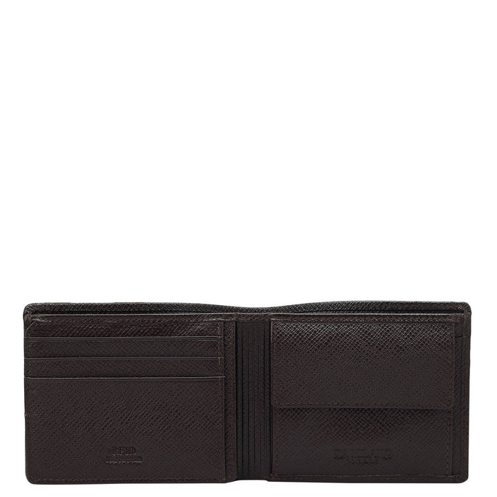 Croco Leather Mens Wallet - Brown