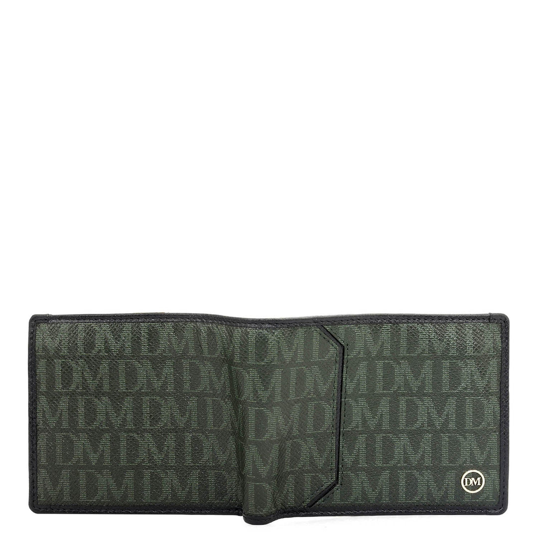 Petrol Green Bifold Leather Mens Wallet