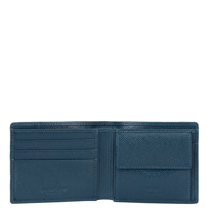 Croco Franzy Leather Mens Wallet - Ocean