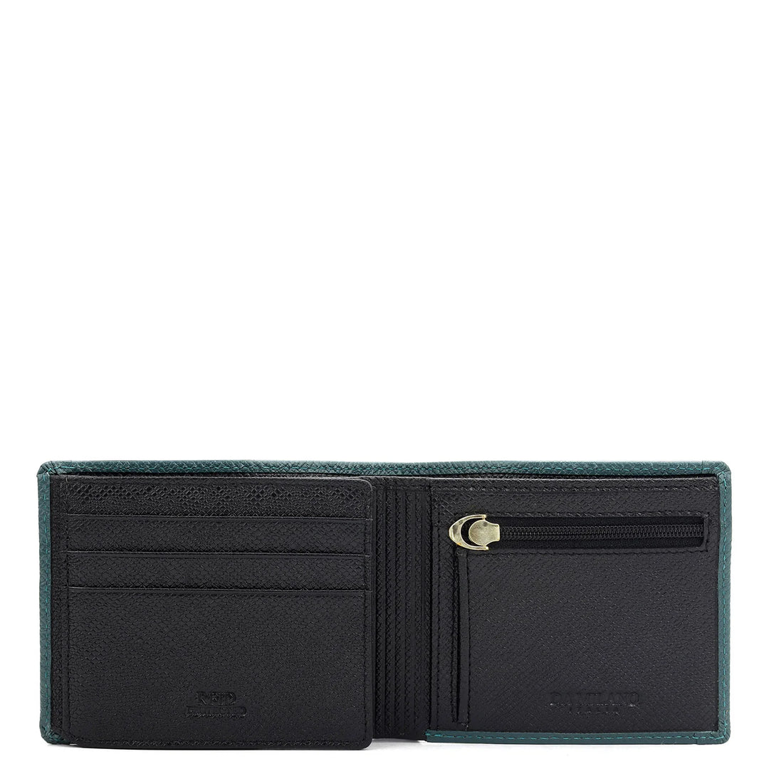 Black Bifold Leather Mens Wallet