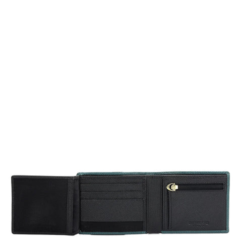 Black Bifold Leather Mens Wallet